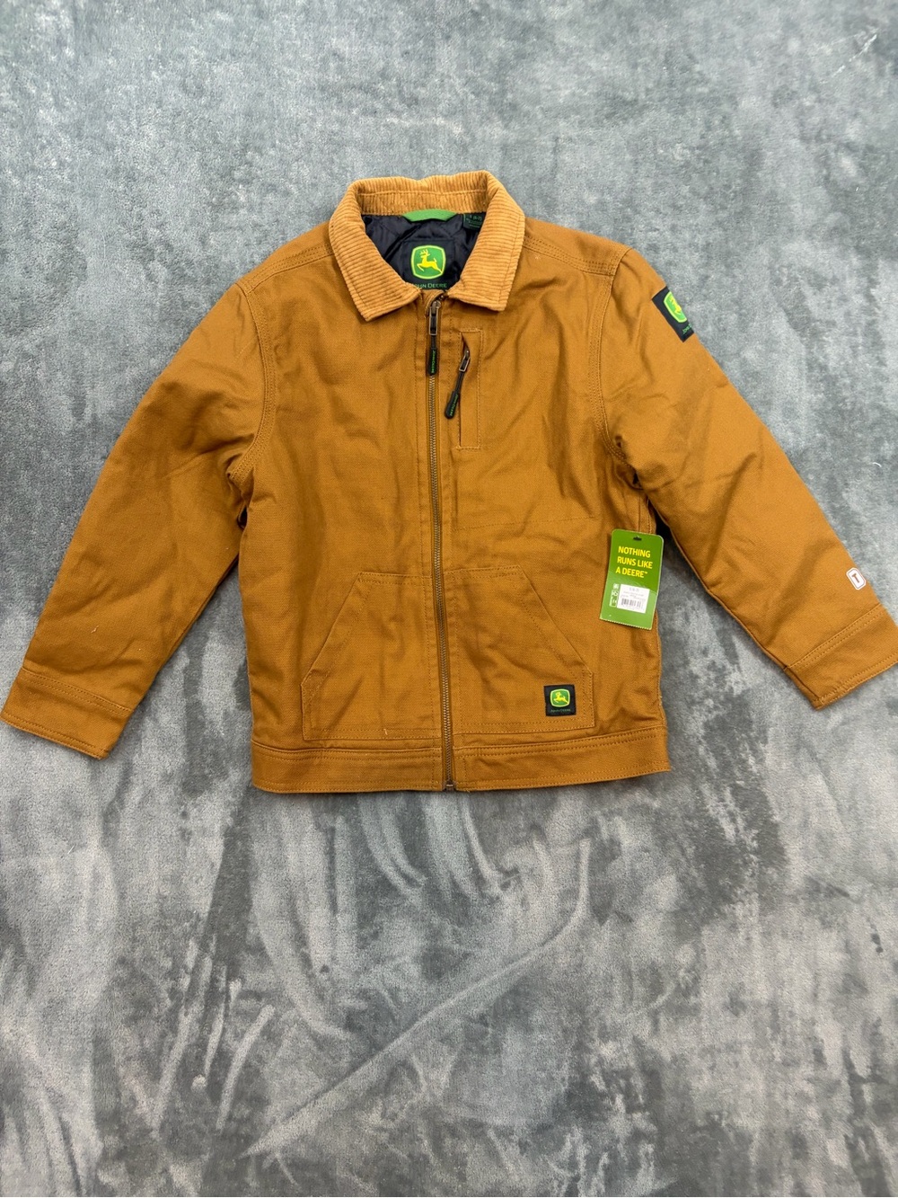 JOHN DEERE BOYS UTILITY CANVAS TRACTOR JACKET SIZE small 6/7 NEW WITH TAGS